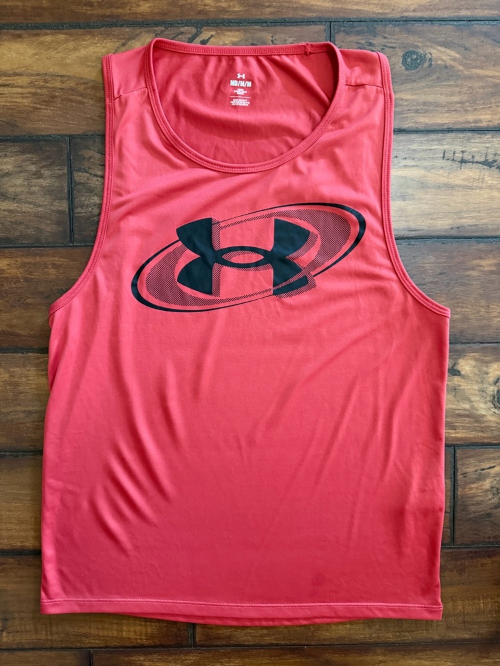 Under Armour Like New Red Performance Tank with Black Logo